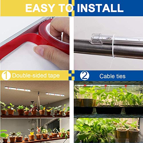 LED Plant Grow Lights Strips for Indoor Plants Full Spectrum with Auto ON & Off Timer, T5 Sunlike Grow Lights Bar Growing Lamps for Greenhouse Shelves Hydroponics Succulent, 4 Dimmable Levels - size: L/6pcs