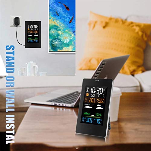 Wireless Weather Station Indoor Outdoor Weather Forecaster Sensor Digital Thermometer Hygrometer Monitor Moon Phase