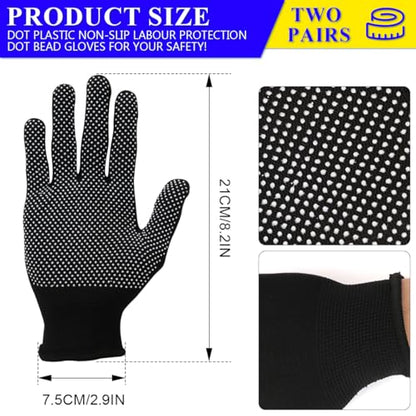 Anti-Bite Gloves, Pet Chewing Protective Handling Gloves for Bird & Parrot - color: Black 2pair