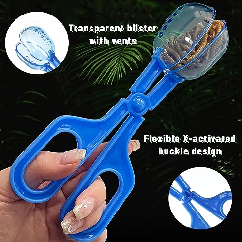 ZLY Reptile Feeding Clamp Poop Scoop Cleaning Tool for Lizard Bearded Dragon | 3 pcs Plastic Reptile Feeding Clamp for Tortoise Lizard Frog Spider and Other Small Animals,Plastic Reptile Poop Scoop