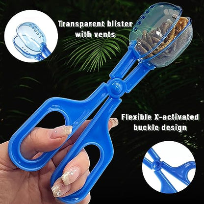 ZLY Reptile Feeding Clamp Poop Scoop Cleaning Tool for Lizard Bearded Dragon | 3 pcs Plastic Reptile Feeding Clamp for Tortoise Lizard Frog Spider and Other Small Animals,Plastic Reptile Poop Scoop