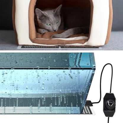 Reptile Heating Pad - 15x14cm Electric Waterproof Under Tank Heater,Spider Snake Aquarium Heating Pad,for Pets, Small Animals, Seedling, Plants, Lizard, Frogs