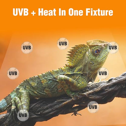 Carolina Custom Cages T5HO 46” UVB Reptile Light Fixture 54w, Bearded Dragon and Reptile Terrarium Light Fixture