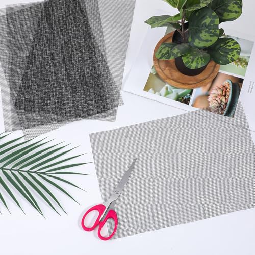 10pcs Plant Mesh,11.8x7.8 Inch Reusable Mesh for Plants,Terrarium Mesh for Drainage Soil Leakage Prevention, Indoor & Outdoor Potted Plants