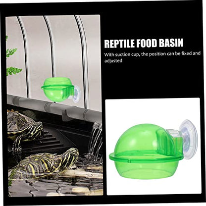 Angoily 4pcs Reptile Feeding Bowl Cup Water and Food Dish for Lizards Geckos and Other Crawling Pets Easy to Clean and Stable Design - color: Greenx2pcs, size: 8X10CMx2pcs