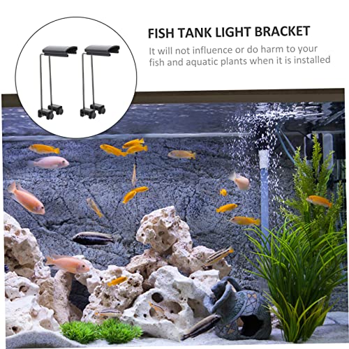 FOMIYES 2pcs Fish Tank Light Bracket Reptisoil LED Bulbs for Adjustable Stand Aquarium Plant Holder Aquarium Accessories Pet Lamp Bracket Adjustable Fish Tank Light Rack Lamp Holder Crawl