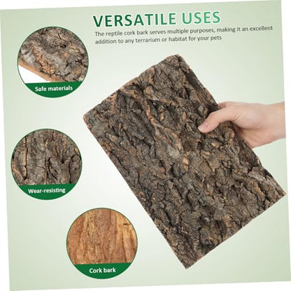 2 Pcs Cork Bark Aquarium Decoration for Fish Tank Ornament Natural Tree Trunk Terrarium Background and Climbing Bark Reptile Habitat Decor for Snake and Gecko Fade Resistant Fish