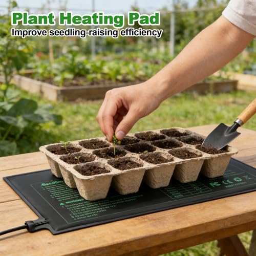 Bestio Seedling Heat Mat with Thermostat Combo Set,10 x 20.75in UL & MET-Certified Plant Heating Mat for Seed Starting,Hydroponic Plant,Heat Mat for Plants for Gardening,Greenhouse - size: Suits -1 Pack