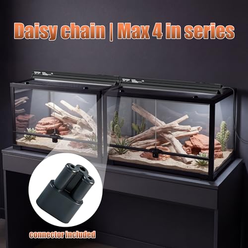 T5 UVB 10.0 Reptile Light Fixture Combo Kit (34Inch) | 21W UVB 10.0 Light Bar with T5 HO Terrarium Hood Light Fixture for Desert Reptiles, Bearded Dragons, Lizards, Tortoises - size: 34Inch