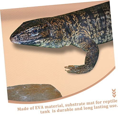 Toyvian Reptile Carpet Terrarium Liner Eva Mat for Bearded Dragon Lizard Tortoise Snake Leopard Gecko Comfortable Substrate