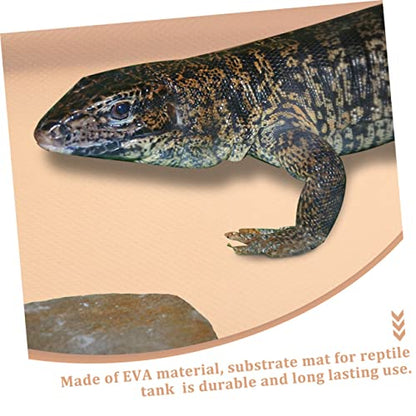 Toyvian Reptile Carpet Terrarium Liner Eva Mat for Bearded Dragon Lizard Tortoise Snake Leopard Gecko Comfortable Substrate