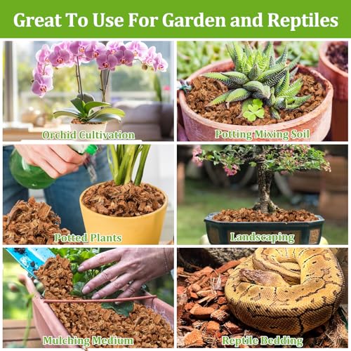 Riare 10 Pack Coco Chips Substrate for Plants- 11lb 100% Organic Coconut Husk Brick with Low EC and pH Balanced, High Expansion Coconut Substrate Coco Husk Mulch for Garden Flowers, Herbs, Planting - color: 10 Pack