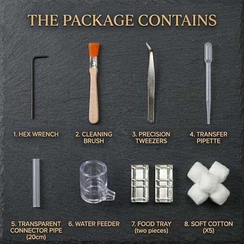 Lumen Series-Hotel with Built-in Lights and Replacement Lights with Water Feeder and Trash Box with Start Kit - size: Hotel