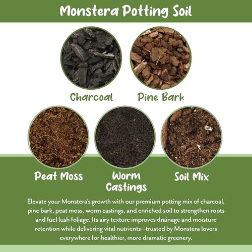 Soil Sunrise Monstera Houseplant Potting Soil Mix (12 Quarts) Custom Blend for Growing and Repotting - size: 12 Quarts