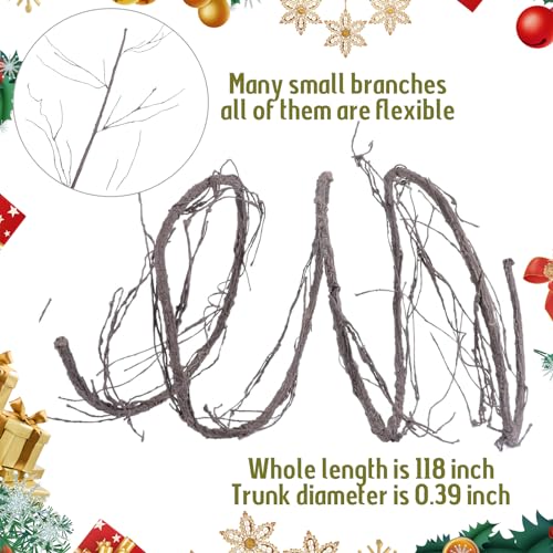 118" Bendable Artificial Grapevines Garland Tree Branches(S) | Wall Hanging Fake Cherry Blossom Vines Reptile Plants Twigs Wreath for Garden Outdoor Halloween Creepy Ceiling Decoration - size: Small