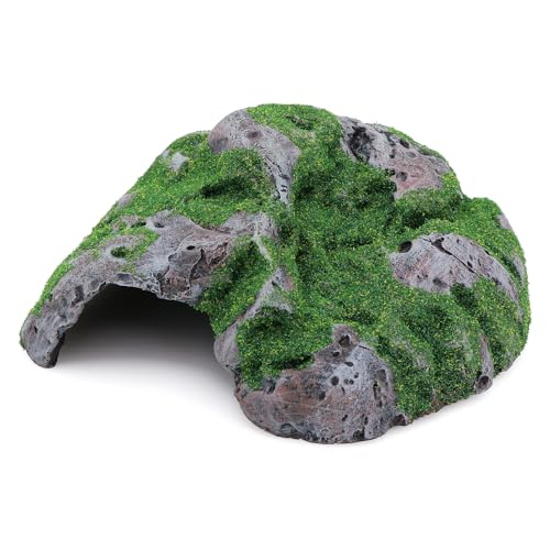 AQUA KT Terrarium Reptile Hideout Cave Rock with Basking Platform for Lizard Snake Bearded Dragon Climbing Amphibian Habitat