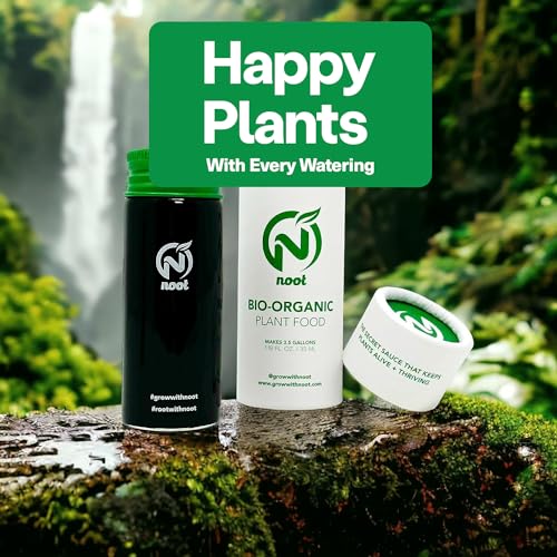 Noot 'Keep House Plants Alive' Bio-Organic Plant Food Liquid Fertilizer, Makes 3.5 Gallons, Root Boosting Mycorrhizae, Fast Growth for Monstera, Aroid, Succulent, Orchid - Use Every Watering (1 Vial) - size: Noot Plant Food (Makes 3.5 Gallons)