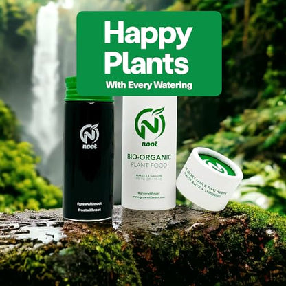 Noot Bio-Organic Plant Food Liquid Fertilizer - Makes 7 Gallons - Root Boosting Mycorrhizae - Fast Growth for Monstera, Aroid, Succulent, Orchid, Calathea, Philodendron - Use Every Watering (2 Vials) - size: Noot Plant Food (Makes 7 Gallons)