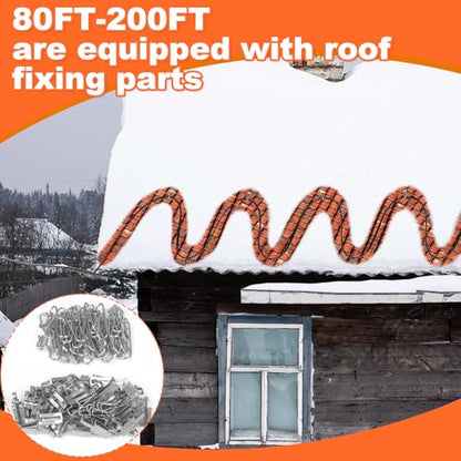 3FT Heat Tape for Water Pipes, -40°F Deicing Cable,Pipe Heating Cables for Roof,Gutter，Farm，Freeze Protetion Heat Trace Cable, Heated Water Hose,Plumbing Fixtures,120V 5W/FT - size: 2.5FT