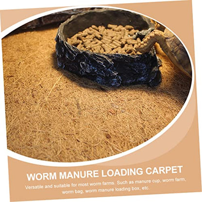 GALPADA Natural Jute Fiber Worm Blanket for Compost Bins Worm Farms and Reptile Terrariums Multi-Functional Cushion Pad for Lizards Turtles and Small Pets