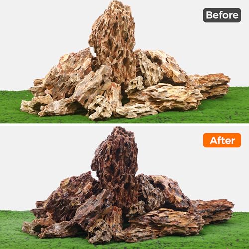 10 Natural Aquarium Rocks 2" to 4" Perfect Rocks for Aquariums, Landscaping Model,Tank Decoration, Amphibian Enclosures-Dragon Stones