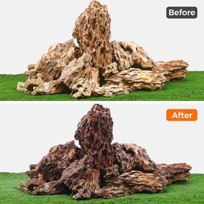10 Natural Aquarium Rocks 2" to 4" Perfect Rocks for Aquariums, Landscaping Model,Tank Decoration, Amphibian Enclosures-Dragon Stones