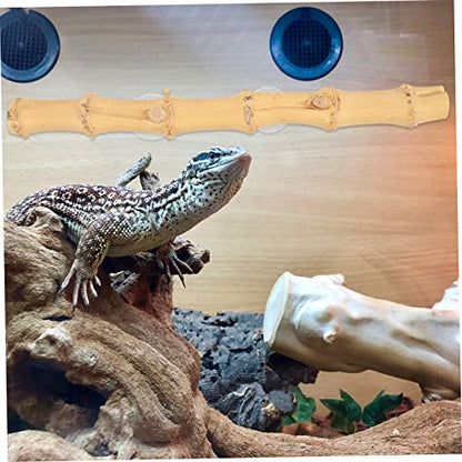 Abaodam Bearded Dragon Climbing Branch Suction Cup Reptile Decor for Lizard Enrichment Durable Natural Wood Structure for Bearded Dragons Geckos More