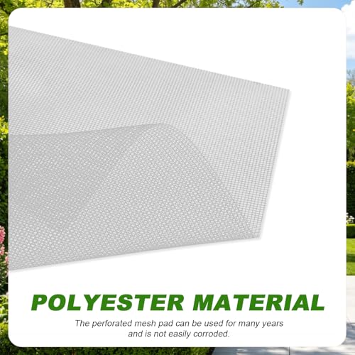 lasuroa 10pcs Flower Pot Mesh Pad, 11.8x7.87 Inch Bonsai Drainage Screens Plant Pot Drainage Mesh Barrier Mat for Preventing Soil and Substrate Leakage (Gray) - color: Gray