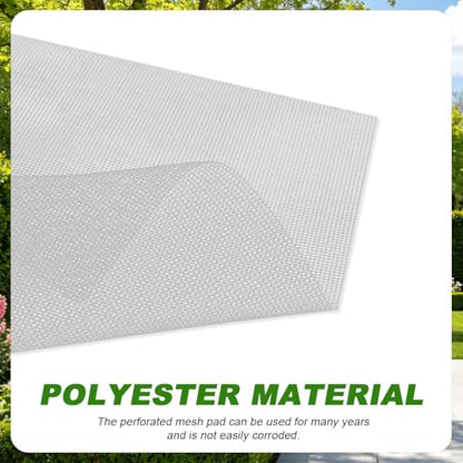 lasuroa 10pcs Flower Pot Mesh Pad, 11.8x7.87 Inch Bonsai Drainage Screens Plant Pot Drainage Mesh Barrier Mat for Preventing Soil and Substrate Leakage (Gray) - color: Gray