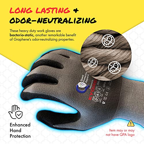 Quest Protective Apparel Cut Resistant Work Gloves (ANSI A1) – Lightweight Gloves for Gardening,DIY,Mechanical & General Handling – Breathable Grip Gloves for Men & Women – X-Large,Pack of 12 - size: X-Large, style: Pack of 12