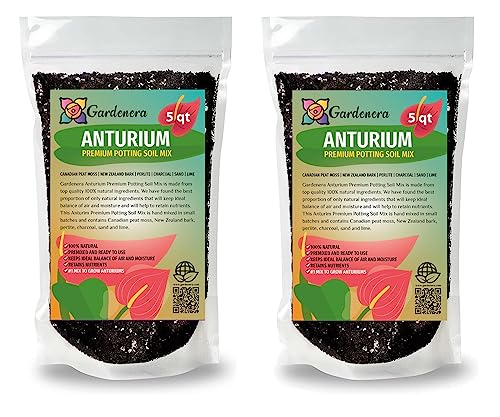 Gardenera Anthurium Planting Soil - Nurture Your Plants with a Premium Potting Mix - 10 QUARTS - size: 10 Quart Bag