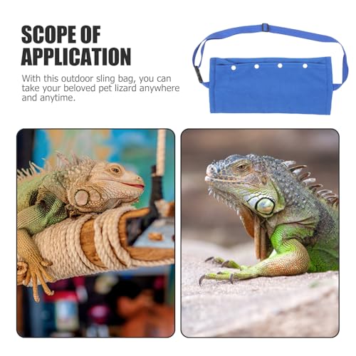 BESPORTBLE Reptile Carrier Sling Bag with Adjustable Strap, Small Portable Lizard and Bearded Dragon Travel Shoulder Bag for Outdoor Use