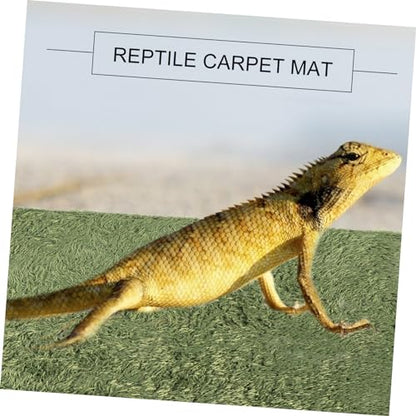 Hemoton 2pcs Reptile Carpet Turtle Habitat Moss Reptile Mat Imitation Crawler Mats Tank Accessories Terrarium Liner