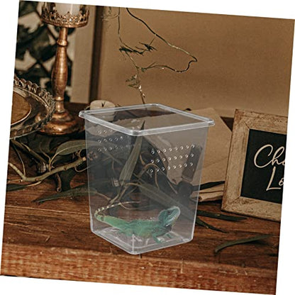 Amosfun 9pcs Spider Breeder Boxes Transparent Small Enclosures for Tarantula and Scorpion Incubation Feeding Tanks Ventilation for Reptile Habitats