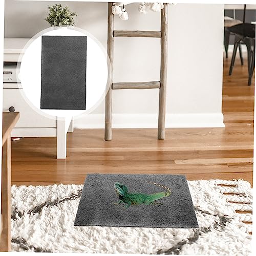 balacoo 2pcs Reptile Carpet Mat Convenient Snake Bedding Tortoise Bedding Absorbent Terrarium Liner for Lizards Geckos and Snakes Grey - color: Grey