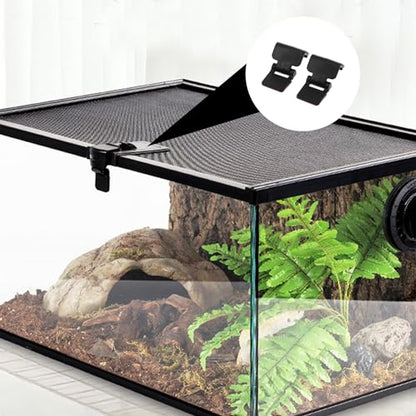 BESPORTBLE 4pcs -Escape Lock - Escape Tank Reptile Terrarium Lock Amphibia 10 Gallon Tank Lizard Aquarium Lid Clips Reptile Pet Tank Fish Tank Cover Turtle Tank Plastic Cover Clip