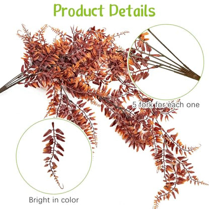 Hamiledyi Reptile Plants 2 Pcs Hanging Terrarium Plants Fake Plant Reptile Tank Accessories for Leopard Gecko Bearded Dragon, Snake, Lizard Habitat (Red) - color: 2 Pcs Red Reptile Plants