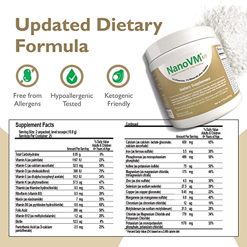 t/f, Dietary Supplement for Tube Feeding, Allergen-Free Kids Multivitamin, Unflavored Vitamin Powder with 14 Vitamins & 13 Minerals, Low-Carb Kids Vitamins, 275g - Solace Nutrition - style: Tubefeeding