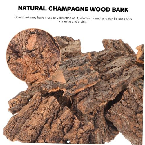 Yardwe 14Pcs Natural Cork Bark Reptile Hideout and Climbing Platform Multi-Functional Habitat Decor for Bearded Dragon Gecko Snake Terrarium Accessories