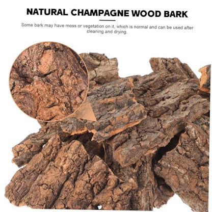 Yardwe 14Pcs Natural Cork Bark Reptile Hideout and Climbing Platform Multi-Functional Habitat Decor for Bearded Dragon Gecko Snake Terrarium Accessories