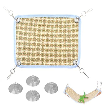 Reptile Hammock Bearded Dragon Sleeping Mat Hammock Suitable for Lguanas, Axolotls, Anoles, Geckos, Snakes, Chameleon (Yellow)