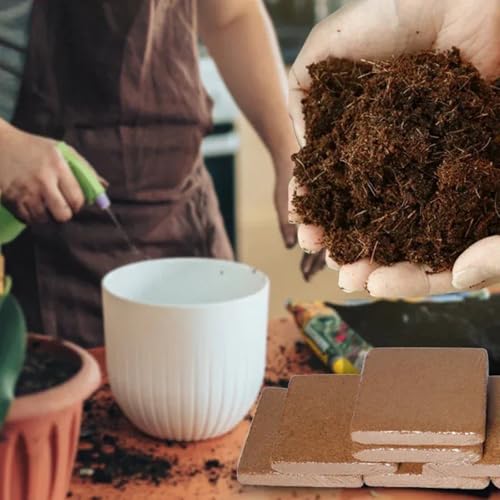 2026 NEW Premium Coco Coir Brick High Nutrient Compressed Coconut Soil Organic Low EC & PH Balanced Potting Soil for All Plants Gardening Hydroponics and Reptile Substrate