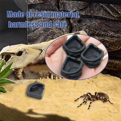 9 Pack Mini Resin Water Bowls - Micro Food/Water Dish for Tarantula, Spider, Millipede, Hermit Crab, Reptiles & Water Bowl(0.39" H)