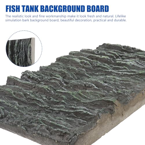GALPADA 3D Fish Tank Background Board Vertical Texture, Turtle and Cichlid Aquarium Decor, Reptile and Terrarium Decorative Panel for Freshwater Tanks