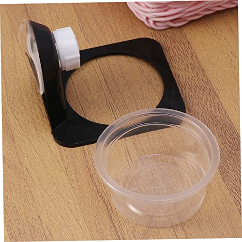 ibasenice 2pcs Reptile Water and Food Dish Black Cup Style Feeding Bowl for Tortoise Lizard and Other Reptiles and Easy to Clean - size: Size 5