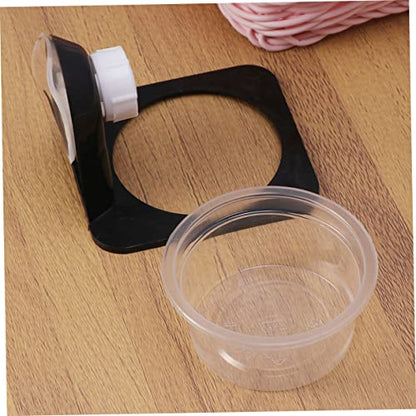 ibasenice 2pcs Reptile Water and Food Dish Black Cup Style Feeding Bowl for Tortoise Lizard and Other Reptiles and Easy to Clean - size: Size 5