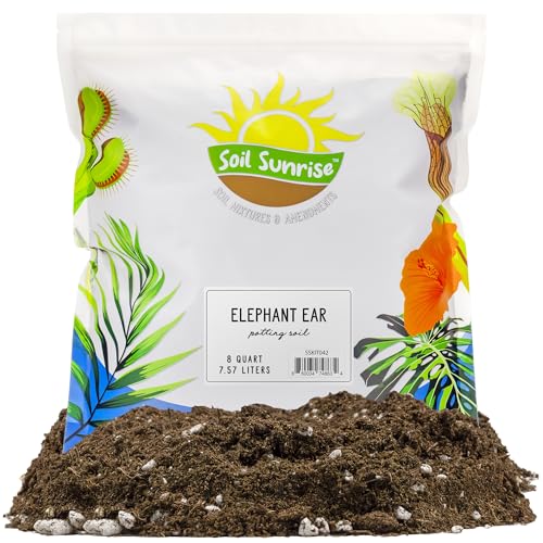 Soil Sunrise Elephant Ear Potting Soil Mix (8 Quarts) Colocasia and Alocasia Potted Plant Blend