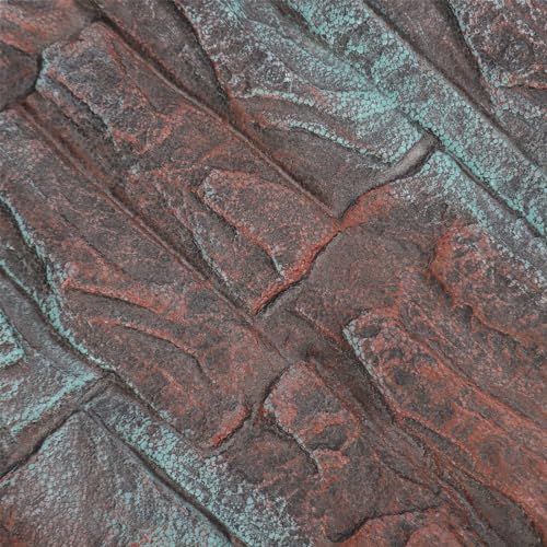 CHICIRIS 3D Reptile Background, Aquarium Background Foam Rock Wall Decor with 3D Textures for Fish Tank Reptile Tank Terrarium (D) - size: D