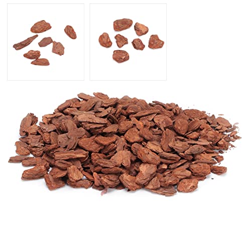 Pine Bark Mulch for Landscaping Warm and Breathable Mulch for Pet Bedding, Gardening, Handicrafts, Indoor Plants and Ground Cover Plants (Small Particles 250g)