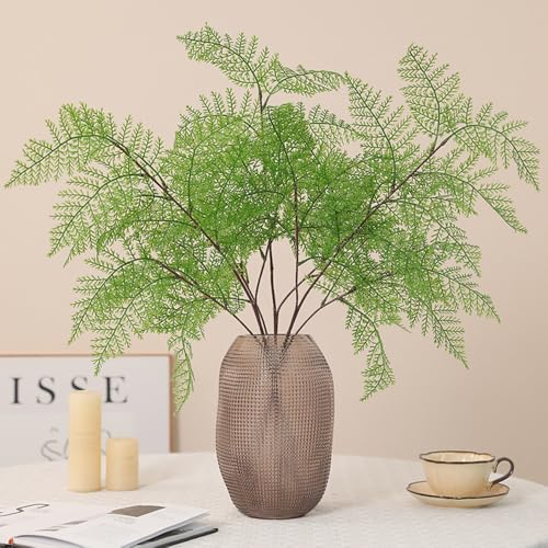 5Pcs Artificial Greenery Long Stem 33In Fake Ferns Leaves Branches for Vase Kitchen Garden Office Table Centerpieces Home Decor (Persian) - color: Persian